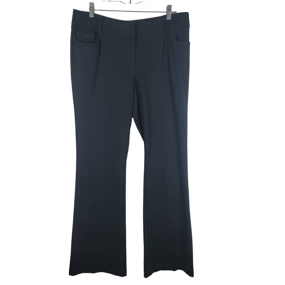 Cache Black Chain Design On Pockets Mini Flare Dr… - image 1